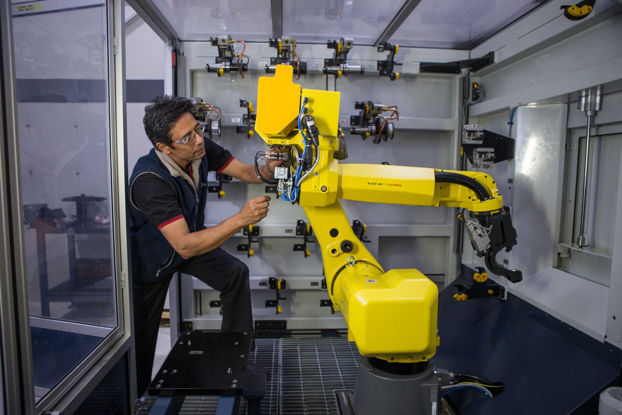 An engineer at Victorian based manufacturer ANCA