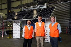 Chris Bird, R&D Product Development Manager, ResTech; Warwick Sommer, Executive General Manager Innovation & Service, Ampcontrol & ResTech; Terry van Haren, Managing Director, LeoLabs Australia