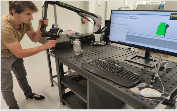 Example of scanning an AM heat exchanger part