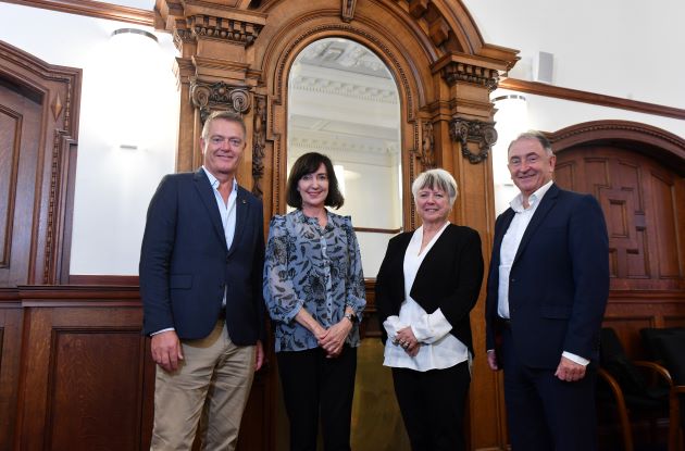 Professor Colin Stirling, Deputy Premier Susan Close, Sharon Wilson, Professor Sir Jim McDonald