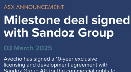 Image for Avecho signs $23 million deal with Sandoz for CBD insomnia treatment
