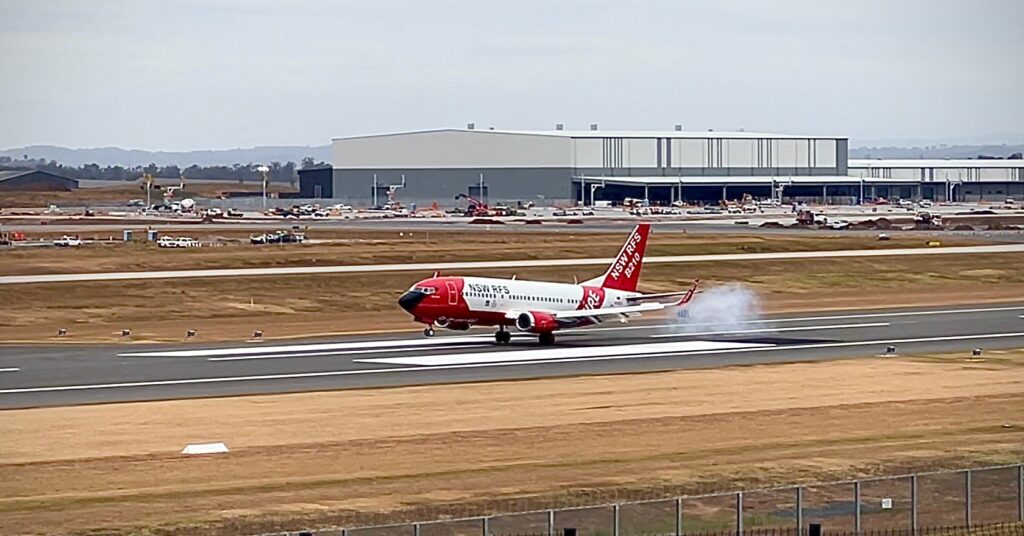 First plane lands at Western Sydney International Airport