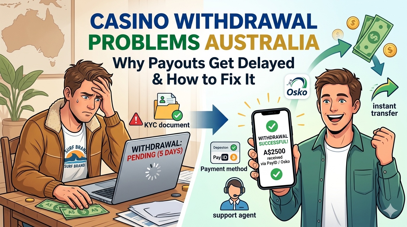 Casino Withdrawal Problems Australia — Why Payouts Get Delayed & How to Fix It